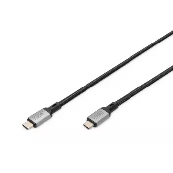 DIGITUS USB 4 ühenduskaabel. TypeC-TypeC. AL-korpus PP punutud 4K60Hz. PD3.0. 20Gbit/s. 3m. must