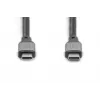 DIGITUS USB 4 ühenduskaabel. TypeC-TypeC. AL-korpus PP punutud 4K60Hz. PD3.0. 20Gbit/s. 3m. must