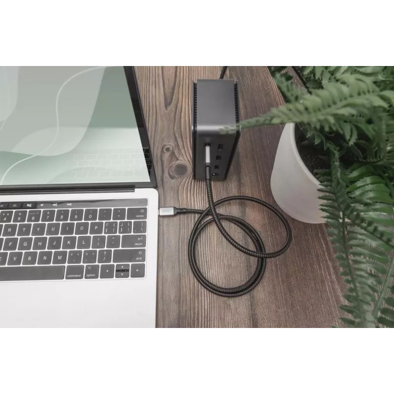 DIGITUS USB 4 ühenduskaabel. TypeC-TypeC. AL-korpus PP punutud 4K60Hz. PD3.0. 20Gbit/s. 3m. must