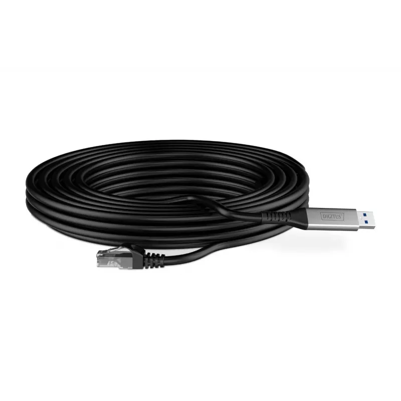 DIGITUS USB 3.2 Gen1 - RJ45 Etherneti kaabel - CAT6a S/FTP Must - 5m