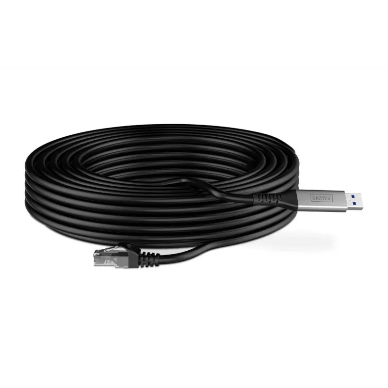 DIGITUS USB 3.2 Gen1 - RJ45 Etherneti kaabel - CAT6a S/FTP Must - 15m