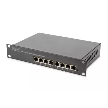 DIGITUS 8 pordiga gigabitine PoE kommutaator 10 inch 8x10/100/1000Mbps RJ45 PoE 96W