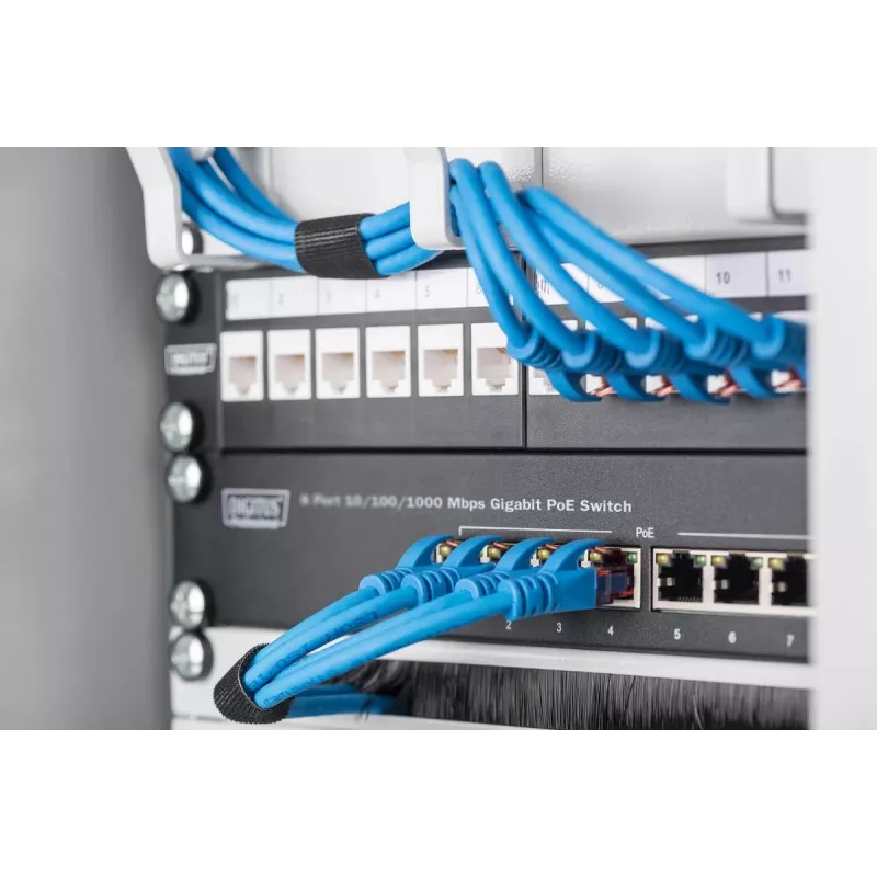 DIGITUS 8 pordiga gigabitine PoE kommutaator 10 inch 8x10/100/1000Mbps RJ45 PoE 96W