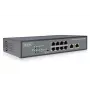 DIGITUS Fast Ethernet PoE af/at 8 pordiga lüliti + 2 üleslinki, 120 W PoE võimsuseelarve, riiulisse paigaldatav