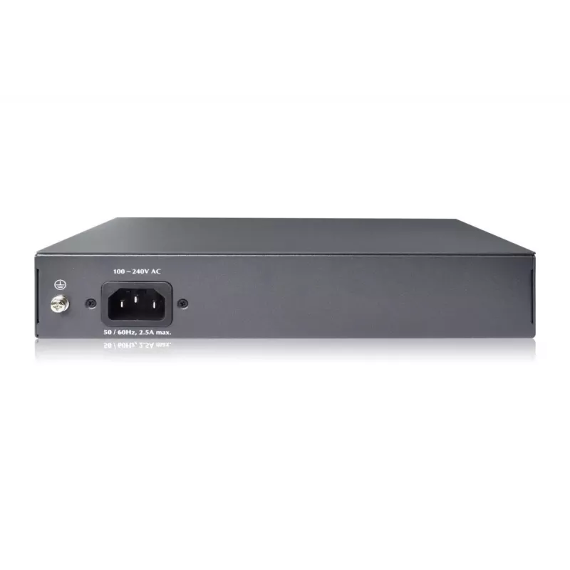 DIGITUS Fast Ethernet PoE af/at 8 pordiga lüliti + 2 üleslinki, 120 W PoE võimsuseelarve, riiulisse paigaldatav