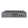 DIGITUS Fast Ethernet PoE af/at 8 pordiga lüliti + 2 üleslinki, 120 W PoE võimsuseelarve, riiulisse paigaldatav