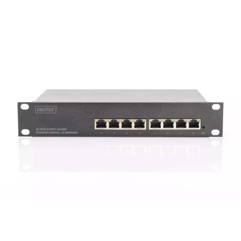 DIGITUS L2 hallatav Gigabit Etherneti lüliti 8 pordiga, 10 tolli