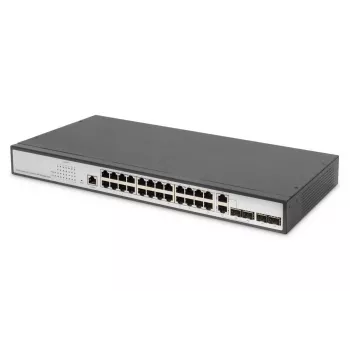 DIGITUS L2 hallatav Gigabit Etherneti kommutaator 24 pordiga + 2 komboga ja 2 SFP üleslingi pordiga