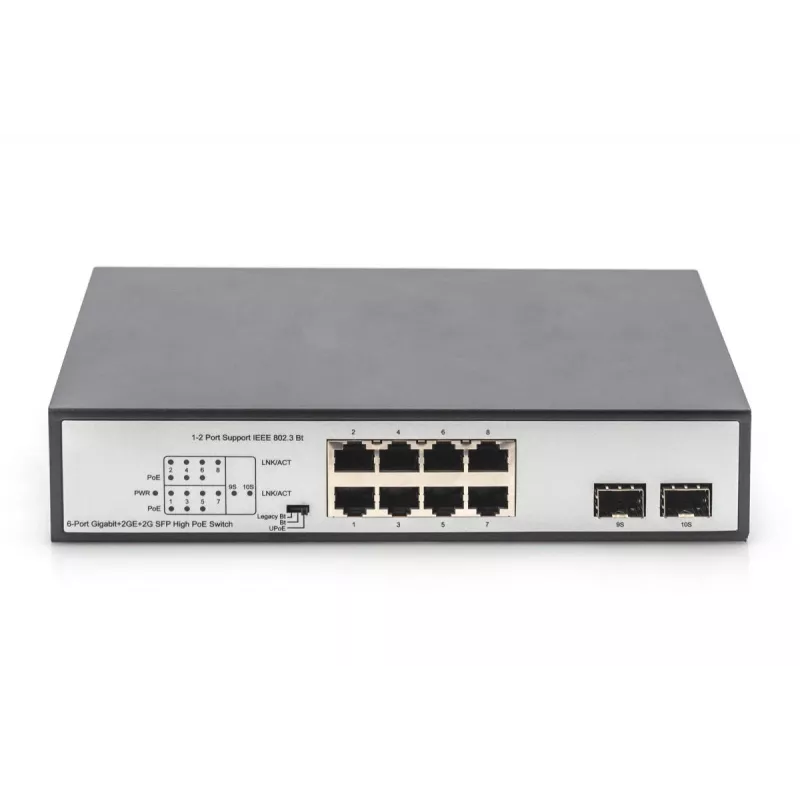 Mittehallatav kommutaator Digitus DN-95140 8-pordiline Gigabit PoE