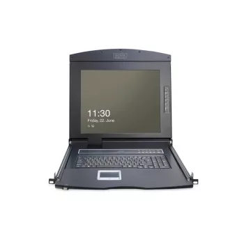 DIGITUS modulaarkonsool 17 TFT & puuteplaat ilma klaviatuurita ilma KVM-moodulita