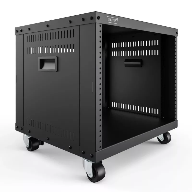 DIGITUS 8U AVS rack 420x507x460mm keermestatud kinnitusavad rattad must
