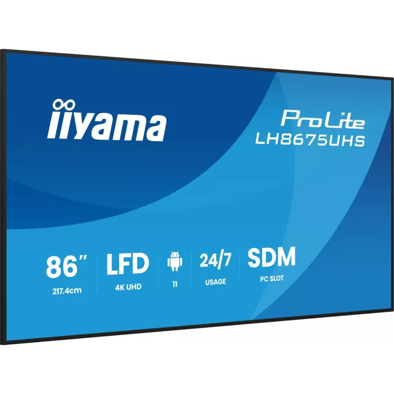 Digitaalne infokuva iiyama 86 tolli 4K UHD LCD Android 24/7