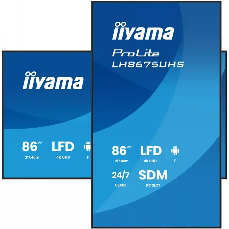Digitaalne infokuva iiyama 86 tolli 4K UHD LCD Android 24/7