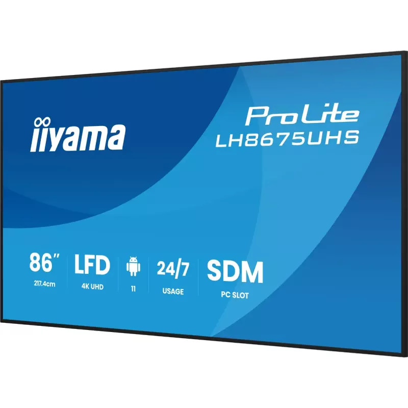 Digitaalne infokuva iiyama 86 tolli 4K UHD LCD Android 24/7
