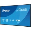 iiyama LH4375UHS-B2AG Signage Display Digitaalne infokuva lameekraan 108 cm (42.5 tolli) LCD Wi-Fi 500 cd/m² 4K Ultra HD Must Sisseehitatud protsessor Android 11 24/7