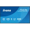 iiyama LH6575UHS-B2AG Signage Display Digitaalne siltide kuva 163.8 cm (64.5 tolli) LCD Wi-Fi 500 cd/m² 4K Ultra HD Must Sisseehitatud protsessor Android 11 24/7
