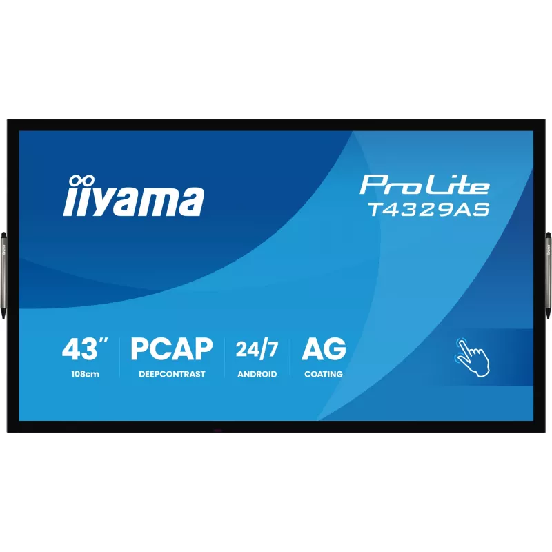 iiyama T4329AS-B1AG arvutimonitor 108 cm (42,5 tolli) 3840 x 2160 pikslit 4K Ultra HD LED puuteekraan Must