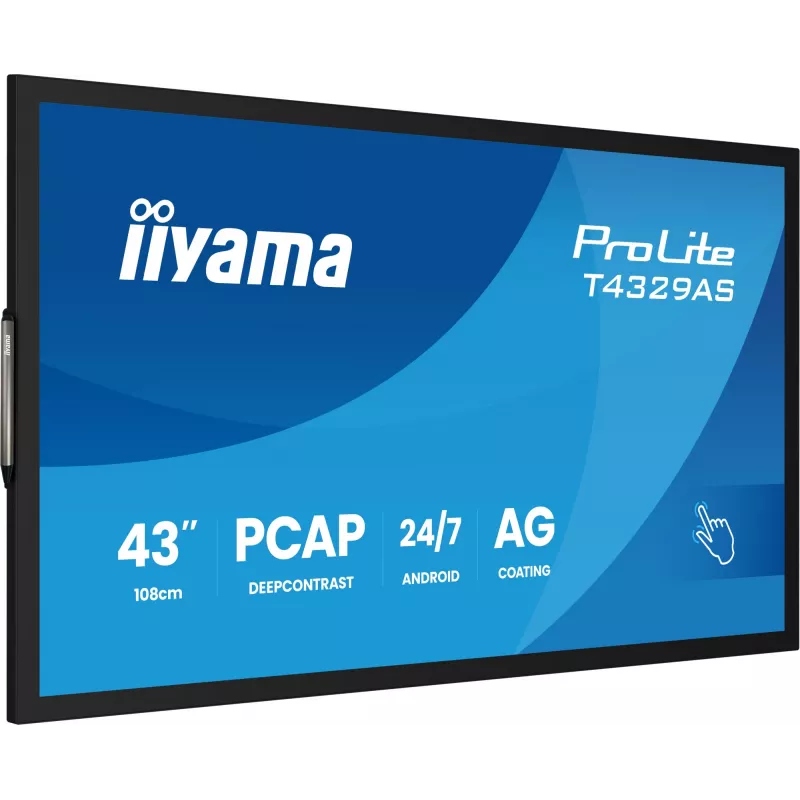 iiyama T4329AS-B1AG arvutimonitor 108 cm (42,5 tolli) 3840 x 2160 pikslit 4K Ultra HD LED puuteekraan Must