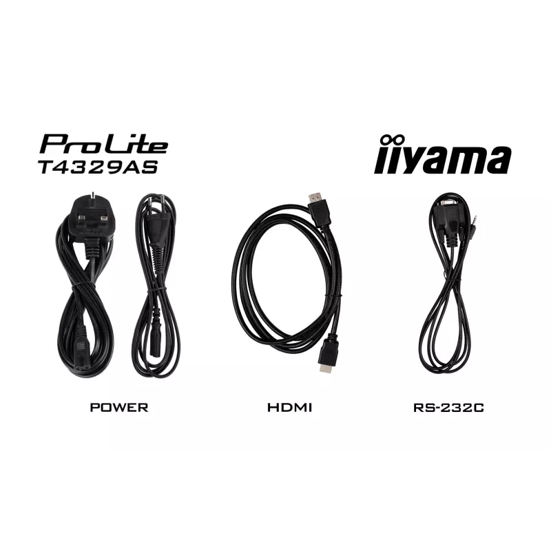 iiyama T4329AS-B1AG arvutimonitor 108 cm (42,5 tolli) 3840 x 2160 pikslit 4K Ultra HD LED puuteekraan Must