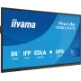 iiyama TE8612MIS-B4AG Signage-ekraan kioskdisainiga 2.17 m (85.6 tolli) LCD Wi-Fi 400 cd/m² 4K Ultra HD Must Puutetundlik Sisseehitatud protsessor Android 24/7