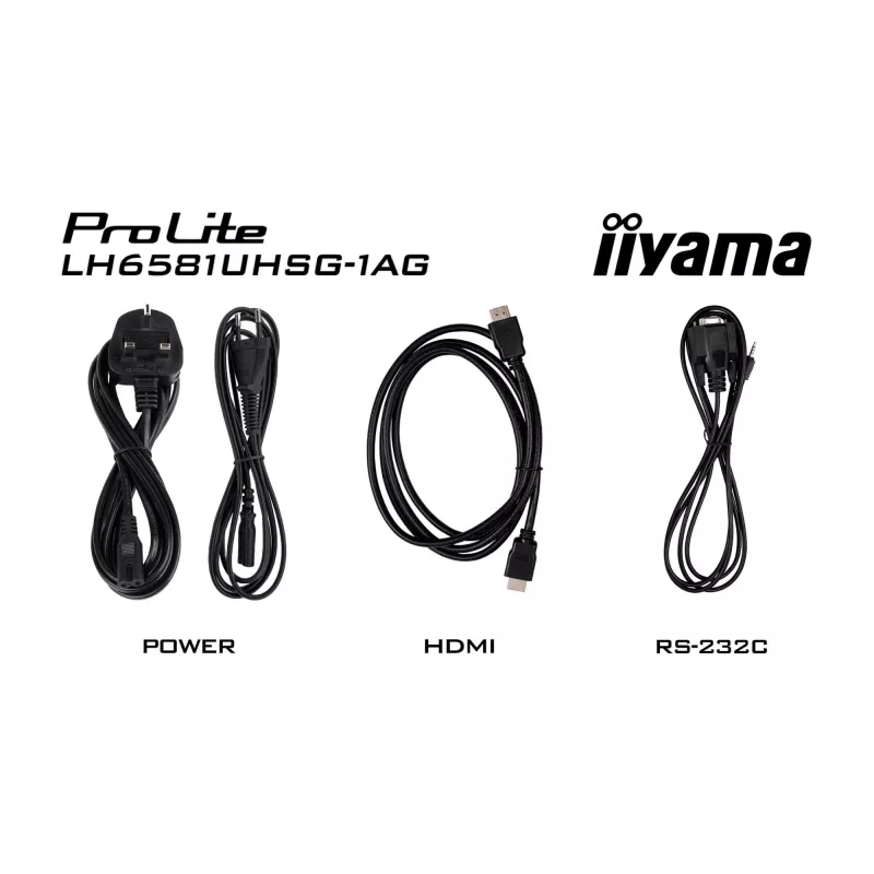 iiyama LH6581UHSG-1AG Digitaalsildi kuvar Digitaalsildi lameekraan 163,8 cm (64,5 tolli) Wi-Fi 500 cd/m² 4K Ultra HD Valge Sisseehitatud protsessor Android 24/7