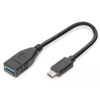 DIGITUS USB Type-C adapterkaabel, OTG, tüüp C - A M/F, 15cm Super Speed Must