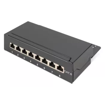 DIGITUS Patch-paneel CAT6 8-port varjestatud must