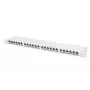 DIGITUS Paigalduspaneel CAT6A EA varjestatud, 24-pordiline RJ45 tolmukate, 8P8C, 0,5U, hall RAL 7035