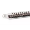 DIGITUS Paigalduspaneel CAT6A EA varjestatud, 24-pordiline RJ45 tolmukate, 8P8C, 0,5U, hall RAL 7035