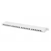 DIGITUS Paigalduspaneel CAT6A EA varjestatud, 24-pordiline RJ45 tolmukate, 8P8C, 0,5U, hall RAL 7035