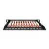 DIGITUS CAT6A patchpaneel, varjestatud, 12-portine 1/2U, 10-tolline rack-kinnitus, must RAL 9005