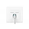 DIGITUS CAT6A klass EA võrgu seinapesa, varjestatud 1x RJ45, LSA, puhasvalge, tasa-paigaldus, 8 suunda