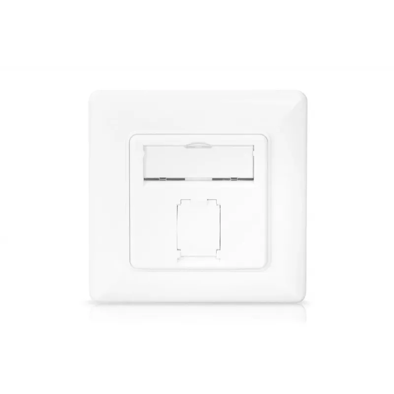DIGITUS CAT6A klass EA võrgu seinapesa, varjestatud 1x RJ45, LSA, puhasvalge, tasa-paigaldus, 8 suunda