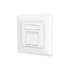 DIGITUS CAT6A klassi EA võrgu pesa, varjestatud 2x RJ45, LSA, puhas valge, tasapinnaline paigaldus, 8 suunda