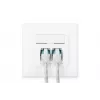 DIGITUS CAT6A klassi EA võrgu pesa, varjestatud 2x RJ45, LSA, puhas valge, tasapinnaline paigaldus, 8 suunda