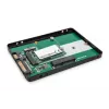 DIGITUS HDD-korpus 2,5-tolline SATA - M.2 või mSATA SATA 3 6 Gbit/s, kirjutamiskiirus kuni 520 MB/s