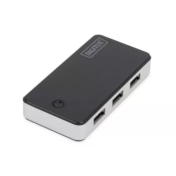DIGITUS USB-hub 4 porti USB3.0 väline must klaveriläikega