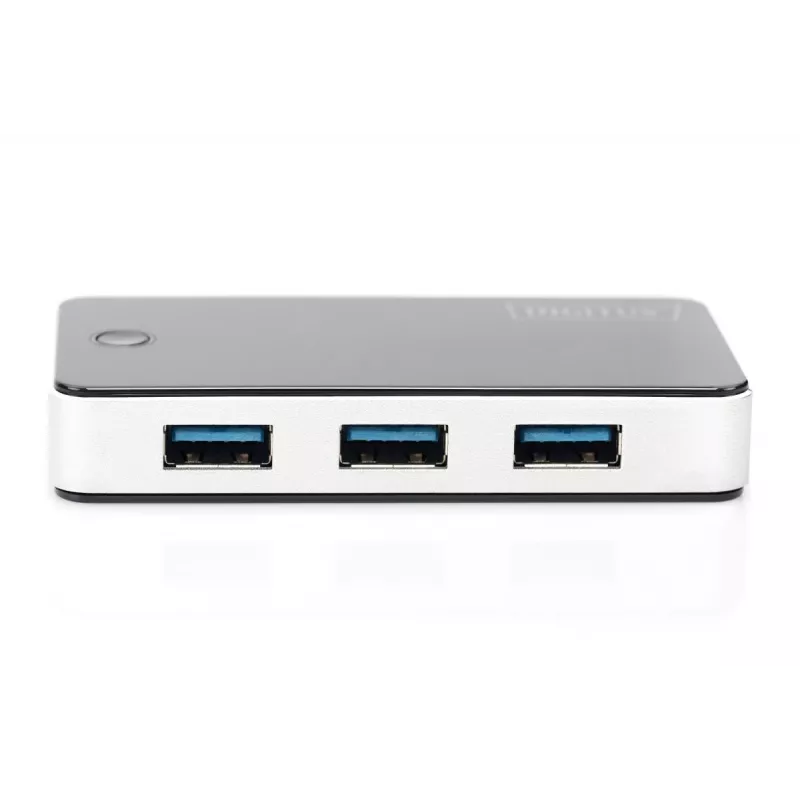 DIGITUS USB-hub 4 porti USB3.0 väline must klaveriläikega