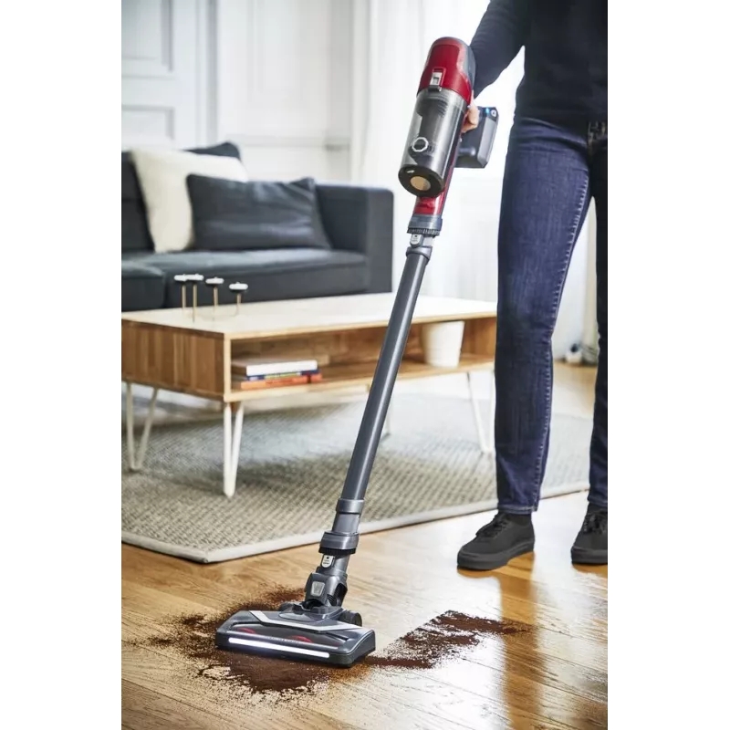 Rowenta RH6878 2-in-1 pulkpuhasti Aku Kuiv Tsükloniline Kotita 0,55 L 100 W Punane, Hall
