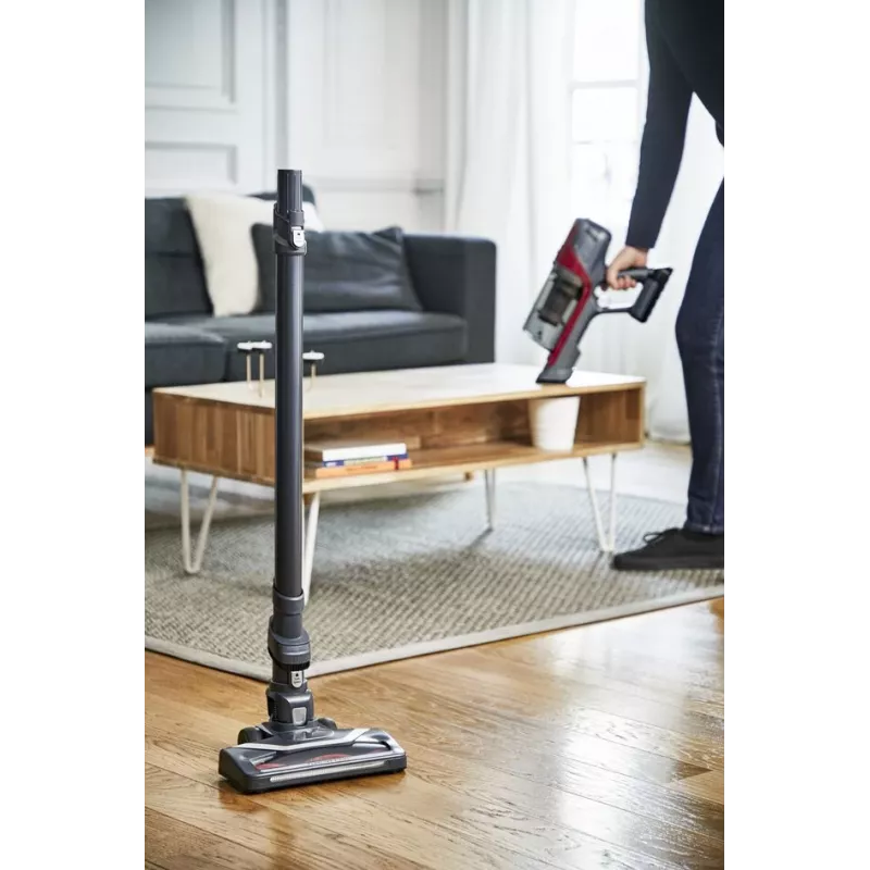 Rowenta RH6878 2-in-1 pulkpuhasti Aku Kuiv Tsükloniline Kotita 0,55 L 100 W Punane, Hall