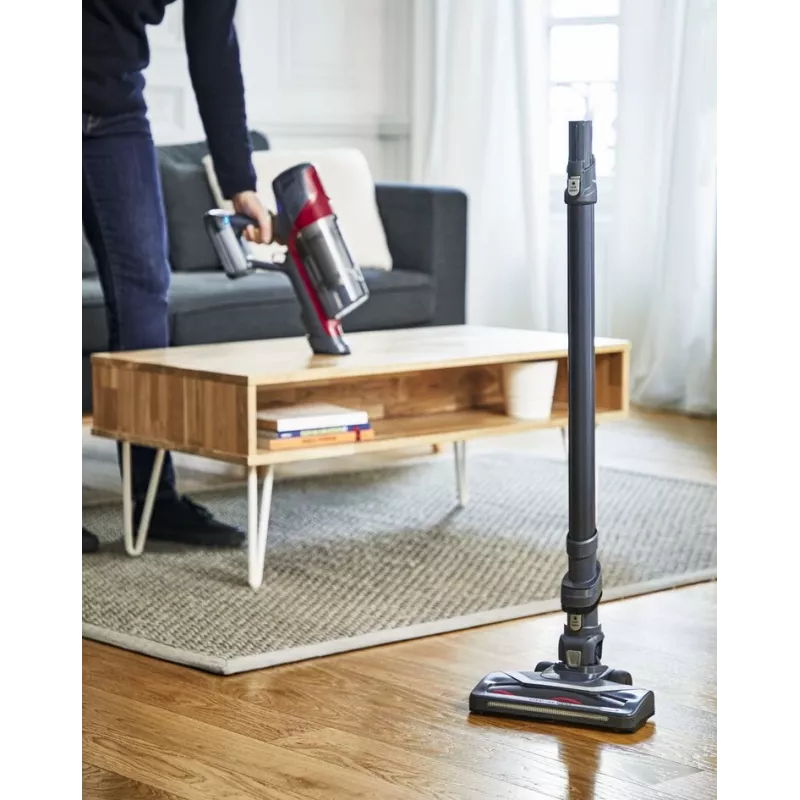 Rowenta RH6878 2-in-1 pulkpuhasti Aku Kuiv Tsükloniline Kotita 0,55 L 100 W Punane, Hall