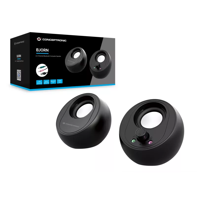Conceptronic BJORN 2.0-kanaliga arvutikõlar Bluetoothiga, 10W