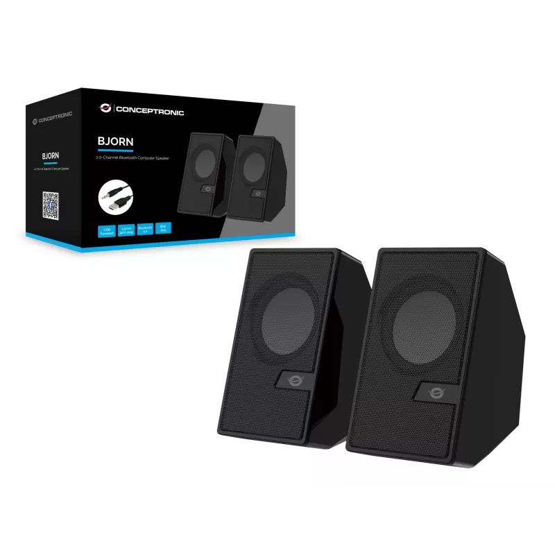 Conceptronic BJORN 2.0-kanaliga arvutikõlar Bluetoothiga, 6 W