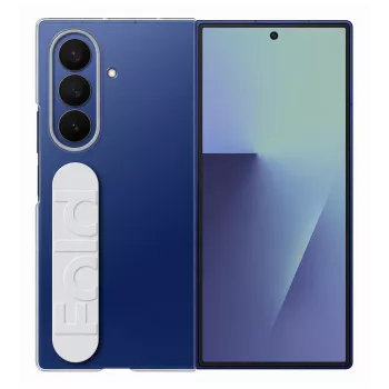 Samsungi kaitsev läbipaistev haardekohvriga ümbris Samsung Galaxy Fold7-le, läbipaistev