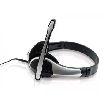Conceptronic Allround Stereo Peakomplekt, juhtmega, 20 - 22000 Hz, kontor/kõnekeskus, 111 g, Peakomplekt, Must, Hõbedane