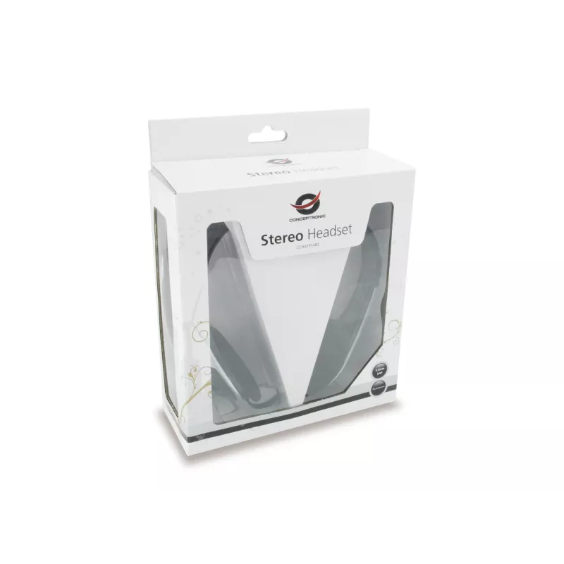 Conceptronic Allround Stereo Peakomplekt, juhtmega, 20 - 22000 Hz, kontor/kõnekeskus, 111 g, Peakomplekt, Must, Hõbedane