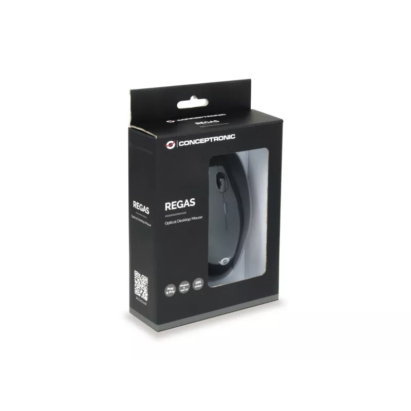 Conceptronic REGAS01B hiir kontorile mõlemakäeline USB Type-A optiline 1200 DPI