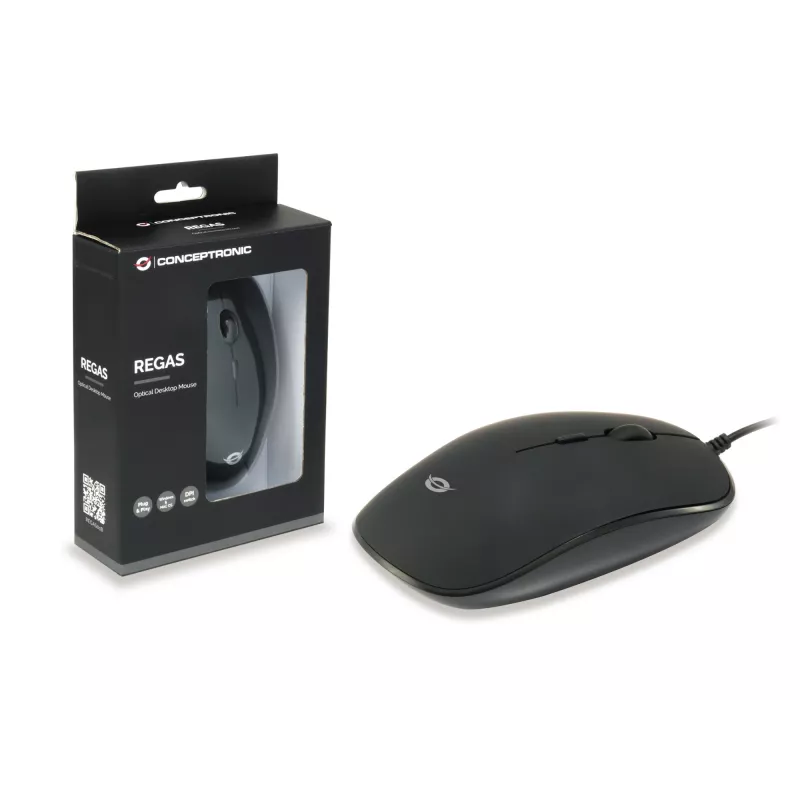 Conceptronic REGAS01B hiir kontorile mõlemakäeline USB Type-A optiline 1200 DPI