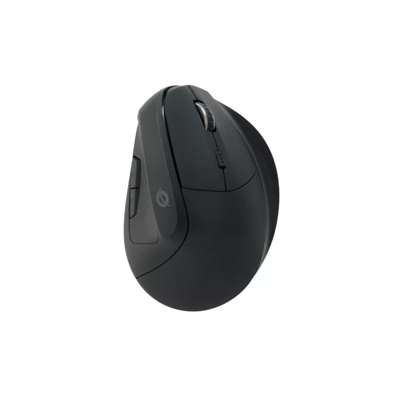 Conceptronic LORCAN ERGO 6-nupuga ergonoomiline Bluetooth-hiir, paremakäeline, vertikaalne disain, optiline, Bluetooth, 1600 DPI, must