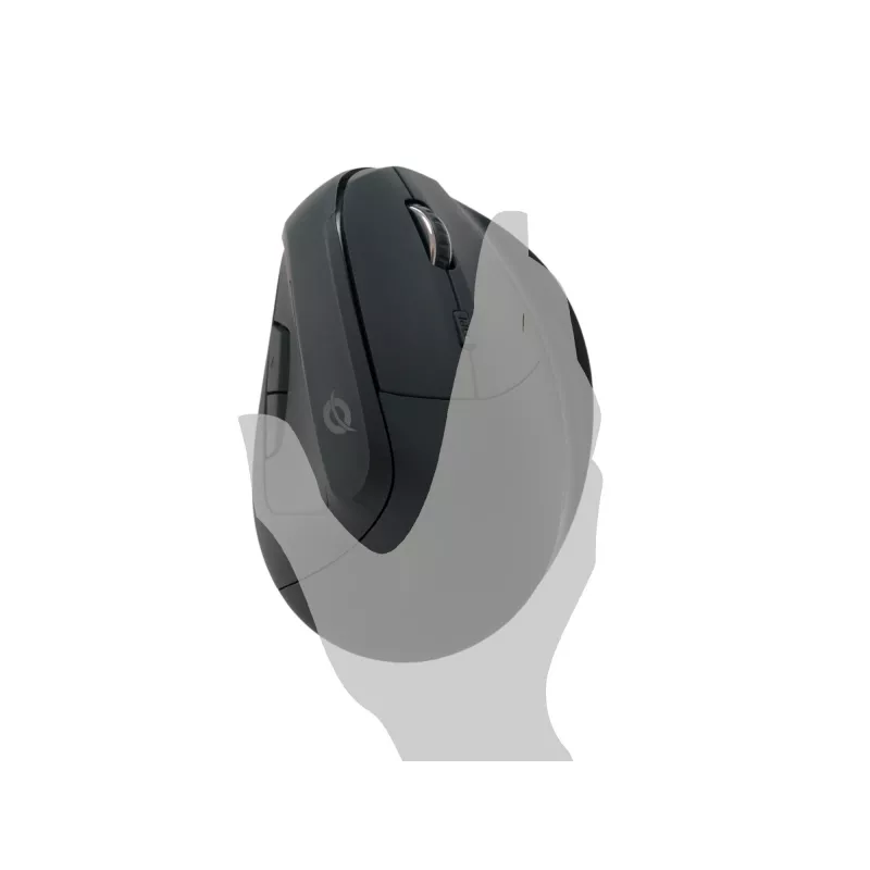 Conceptronic LORCAN ERGO 6-nupuga ergonoomiline Bluetooth-hiir, paremakäeline, vertikaalne disain, optiline, Bluetooth, 1600 DPI, must